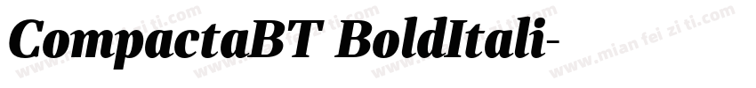 CompactaBT BoldItali字体转换